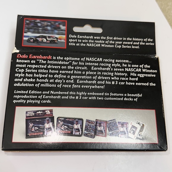 Limited Edition The Intimidator Dale Earnhardt Sr #3 playing cards Numbered LE - Picture 9 of 11